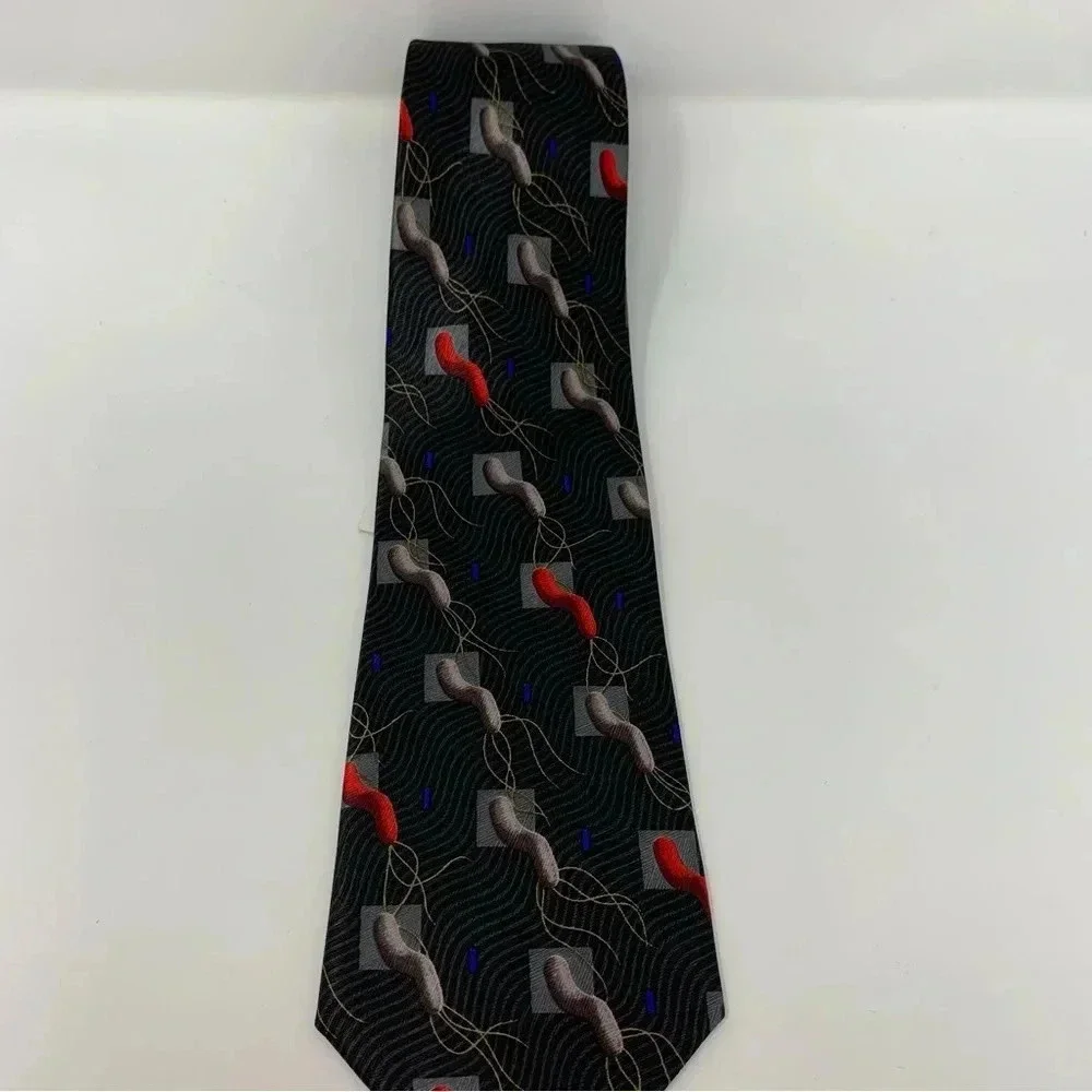 Infectious Awareables Neck Tie 100% Silk Hand Made Helicobacter Pylori Ulcers